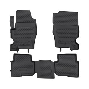 Land Rover Discovery 4 Floor Mats - Omac - Rubber TPE - Black - '10-'14 Land Rover Discovery 4 Floor Mats - Omac - Rubber TPE - Black - '10-'14